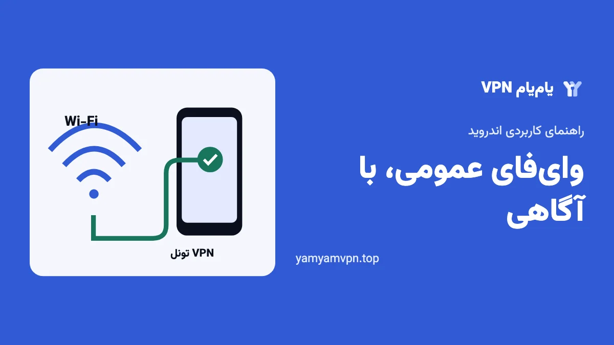 نقطهٔ اتصال وایفای عمومی و گوشی اندرویدی با مسیر محافظتشدهٔ جدا برای VPN
