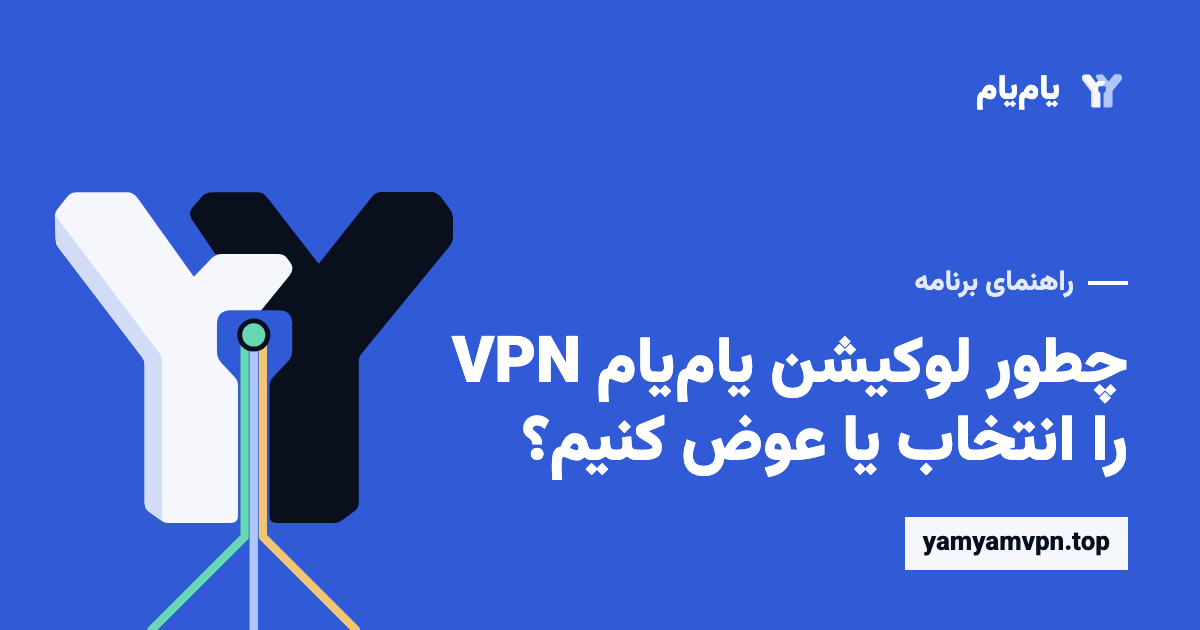 انتخاب شهر و مکان اتصال در برنامهٔ یامیام VPN